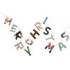 imageCreative CoOp Marbled Handmade Wool Felt Garland Merry Christmas Multicolor