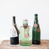 imageCreative CoOp Metal Bottle Tag with Leather Tie Antique Copper Finish Set of 6 Small Brown