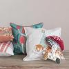 imageCreative CoOp Multicolor Cotton Velvet Embroidered Mushrooms Shaped Pillow