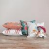 imageCreative CoOp Multicolor Cotton Velvet Embroidered Mushrooms Shaped Pillow