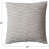imageCreative CoOp Natural Square Woven Cotton Blend Pillow with Gold Metallic Thread Embroidery