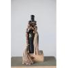 imageCreative CoOp Paulownia Wood Bead Garland with Jingle Bells and Jute Tassels Multicolor