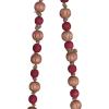 imageCreative CoOp Paulownia Wood Bead Garland with Jute Tassels Pink and Red