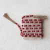 imageCreative CoOp Paulownia Wood Bead Garland with Jute Tassels Pink and Red
