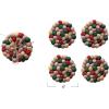 imageCreative CoOp Round Handmade Wool Felt Ball Coasters Multicolor Set of 4