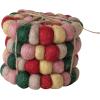 imageCreative CoOp Round Handmade Wool Felt Ball Coasters Multicolor Set of 4