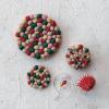 imageCreative CoOp Round Handmade Wool Felt Ball Coasters Multicolor Set of 4