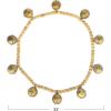 imageCreative CoOp Wood Bead and Metal Bell Garland Natural and Antique Gold Finish