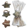 imageCreative CoOp 3 H Wool Felt Star Napkin Ring wEmbroidery Beads ampamp Sequins Multi Color Set of 4