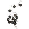 imageCreative CoOp 72 L Embossed Mercury Glass Ornament Garland wJute Cord Antique Pewter Finish