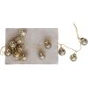 imageCreative CoOp 72quot L Etched Mercury Glass Ball Ornament Garland wSnowflakes Antique Gold Finish