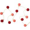 imageCreative CoOp 72quot L Flocked Glass Ball Ornament wGold Cord Pink ampamp Red Garland