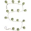 imageCreative CoOp Embossed Mercury Glass Ball Ornament Garland with Jute Cord Olive Green