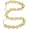 imageCreative CoOp Glass Ball Ornament Garland on Jute String Gold