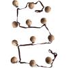 imageCreative CoOp Glass Ball Ornament Garland with Burgundy Velvet Ribbon and Distressed Frosted Finish Berry Color