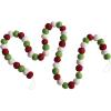 imageCreative CoOp Handmade Wool Felt Ball Garland Red Green and Cream Color