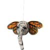 imageCreative CoOp Handmade Wool Felt Elephant Head Ornament Multicolor