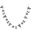 imageCreative CoOp Handmade Wool Felt Pennant Nautical Garland Multicolor