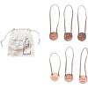 imageCreative CoOp Metal Bottle Tag with Leather Tie Antique Copper Finish Set of 6 Small Brown