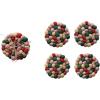 imageCreative CoOp Round Handmade Wool Felt Ball Coasters Multicolor Set of 4