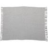 imageCreative CoOp Woven Cotton Blend Throw with Metallic Thread and Fringe Natural and Gold