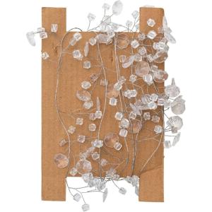 image72quot L Metal ampamp Acrylic Bead Garland Clear ampamp Silver Finish