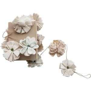 imageCreative CoOp Decorative Handmade Wool Felt Flower Garland Marbled Multicolor