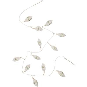 imageCreative CoOp HandPainted Burlap Wrapped Garland Natural and Green