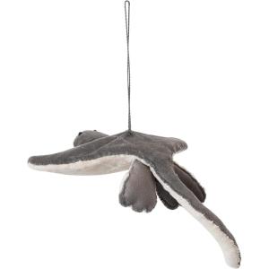 imageCreative CoOp Handmade Fabric Velvet Stingray Ornament Grey and Cream Color