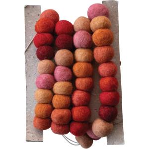 imageCreative CoOp Handmade Wool Felt Ball Garland Multicolor
