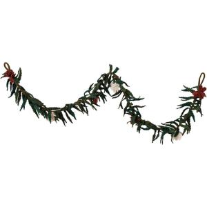imageCreative CoOp Handmade Wool Felt Leaf Garland with Flowers Multicolor