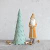 imageCreative CoOp 6 Round x 19 H 5 Round x 15 H ampamp 312 Round x 11 H Wool Felt Trees wGold Metallic Stitching Mint Color Set of 3