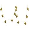 imageCreative CoOp 72quot L Handmade Recycled Paper Honeycomb Finial wGold Glitter Chartreuse Garland