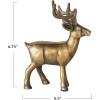 imageCreative CoOp Cast Aluminum Reindeer Antique Gold Finish