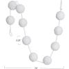 imageCreative CoOp Chenille Rope Ball Garland with Gold Metallic Thread White