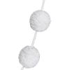 imageCreative CoOp Chenille Rope Ball Garland with Gold Metallic Thread White