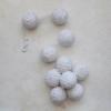imageCreative CoOp Chenille Rope Ball Garland with Gold Metallic Thread White