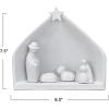 imageCreative CoOp Decorative Stoneware Nativity with Reactive Glaze White Set of 5