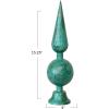 imageCreative CoOp Enameled Metal Finial Antique Green