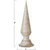 imageCreative CoOp Enameled Metal Finial Antique White