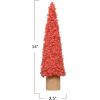 imageCreative CoOp Fabric Tree Decor with Wood Base Pink