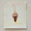 imageCreative CoOp Fabric and Glass Beaded Ice Cream Cone Ornament Multicolor