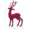 imageCreative CoOp Flocked Plastic Standing Reindeer Decor Pink