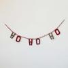 imageCreative CoOp Handmade Wool Felt Ho Ho Ho Garland Multicolor