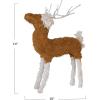 imageCreative CoOp Large Boucl Cotton Knit and Wire Reindeer Mustard Yellow and White