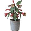 imageCreative CoOp Metal Flower Pot Decor with Faux Flowers Pink and Green