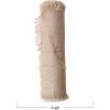 imageCreative CoOp Natural 6 Yard Woven Torn Jute Fabric Roll with Metallic Silver Thread