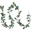 imageCreative CoOp Painted Metal Leaf and Berry Garland Green and Antique Pink
