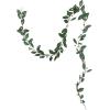 imageCreative CoOp Painted Metal Leaf and Berry Garland Green and Antique Pink