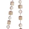 imageCreative CoOp Paulownia Wood Bead Garland with Mixed Shapes and Red String Natural